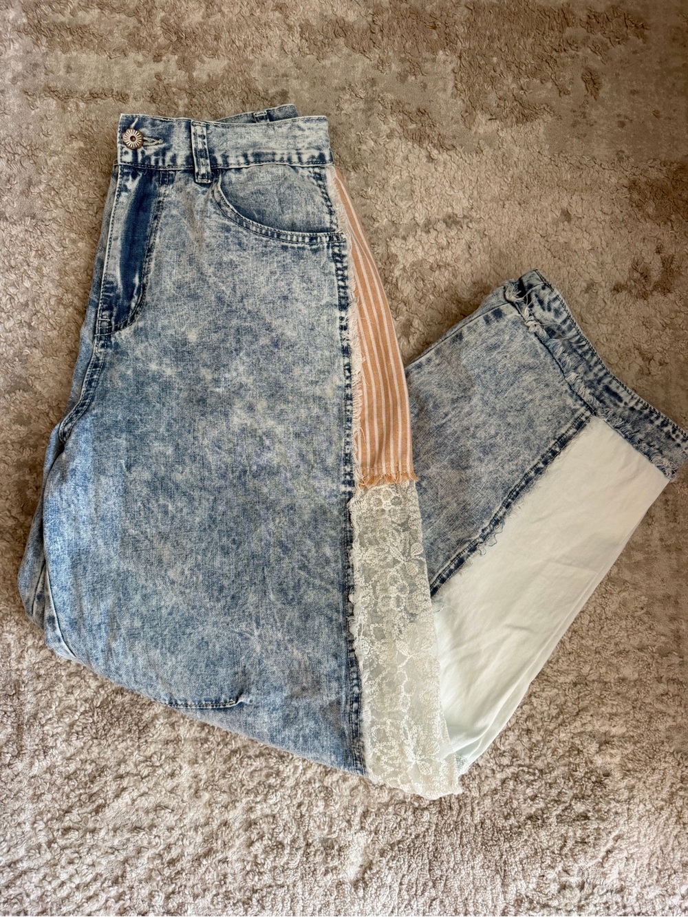 POL Contrast Denim Pants